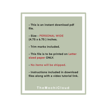 Load image into Gallery viewer, Printable Minimal Dashboard in Personal Wide