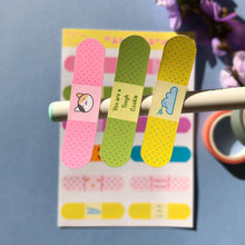 Load image into Gallery viewer, Kawaii Bandaid Affirmations Sticker Sheet