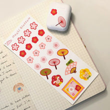 Load image into Gallery viewer, Sakura Hanami Viewing Sticker Sheet