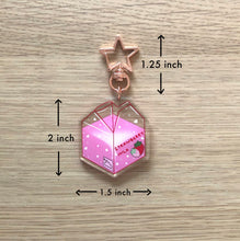 Load image into Gallery viewer, Pastel Pink Strawberry Milk Acrylic Keychain