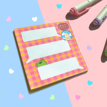Load image into Gallery viewer, Pink Bunny Frog Memo Pad and To Do List