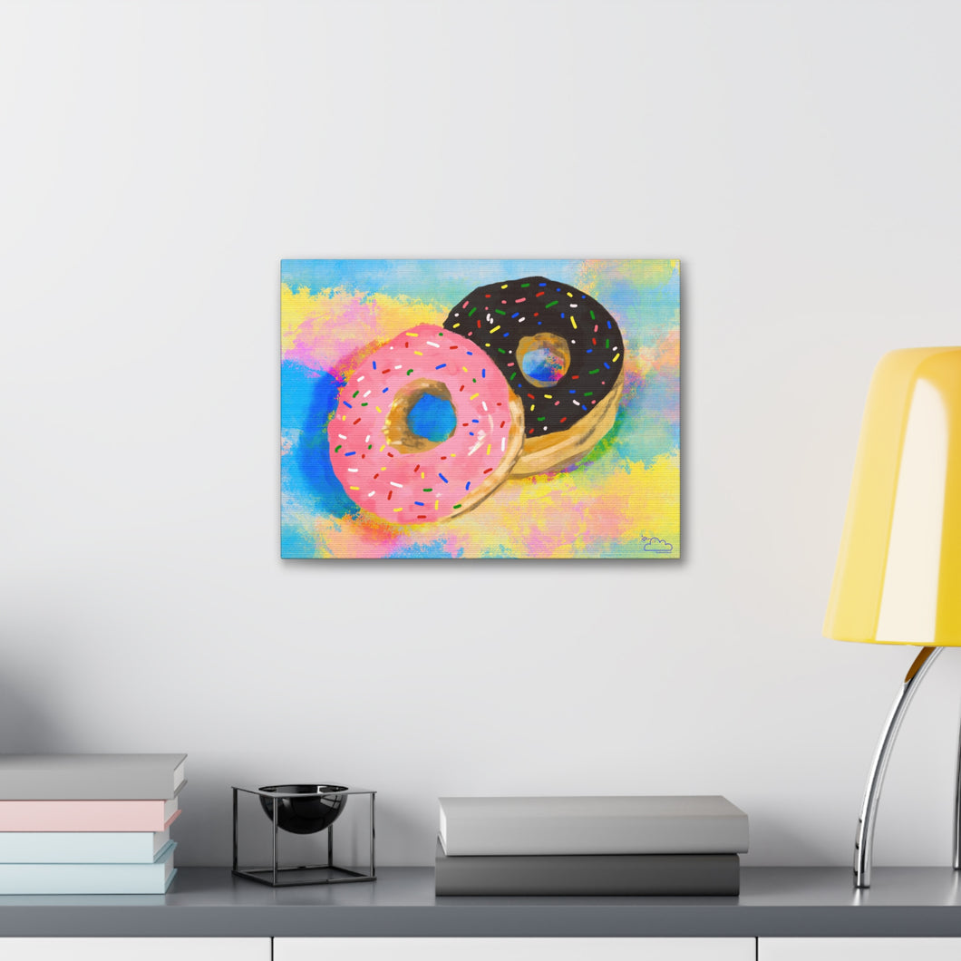 Vibrant Doughnut Canvas Art Print