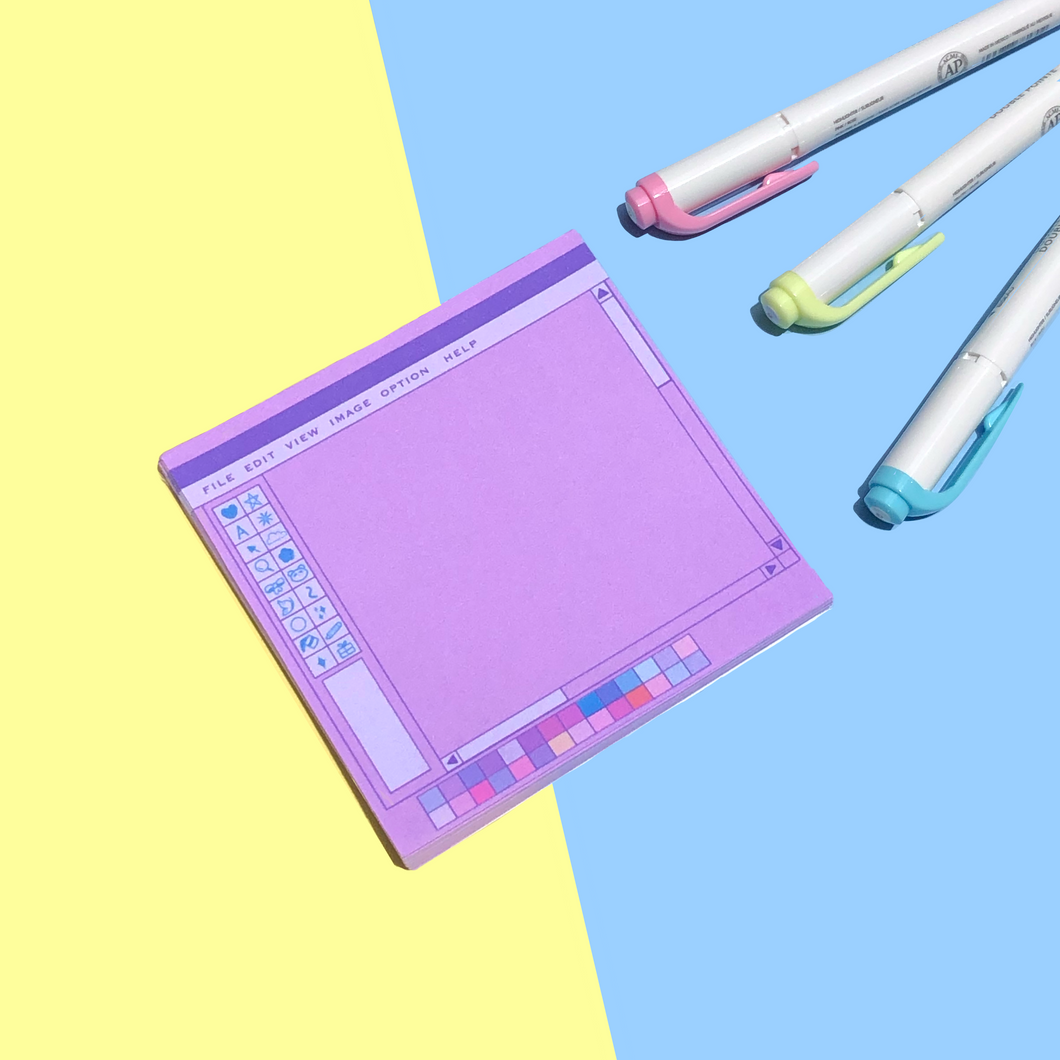 Purple Retro MS Paint Memopad
