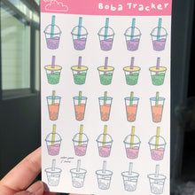 Load image into Gallery viewer, Boba Milk Tea Tracker Sticker Sheet
