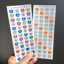 Load image into Gallery viewer, Rainbow Numbers Bujo Sticker Sheet
