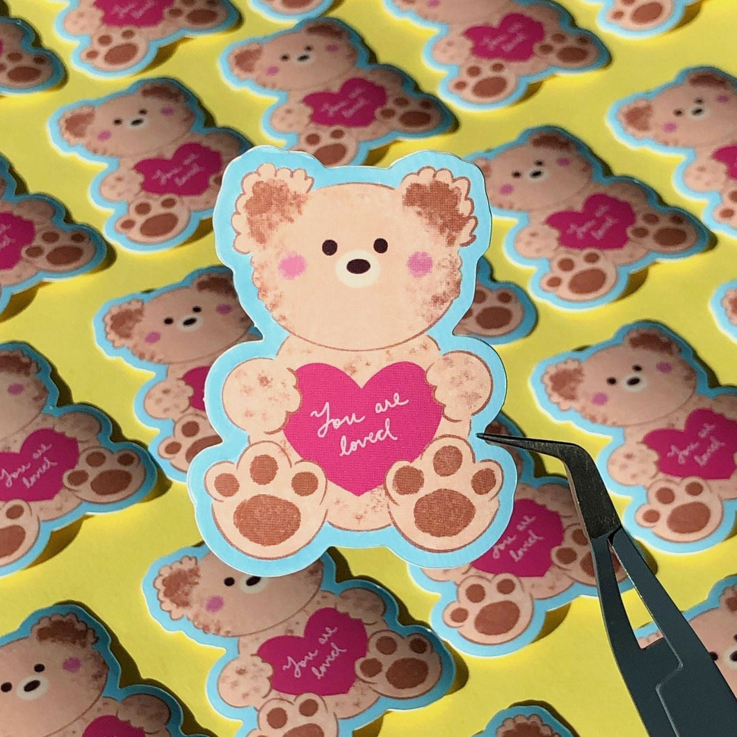 Soft Teddy Bear Vinyl Sticker