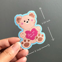 Load image into Gallery viewer, Soft Teddy Bear Vinyl Sticker
