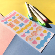 Load image into Gallery viewer, Pastel Love Bunny and Bear Sticker Sheet
